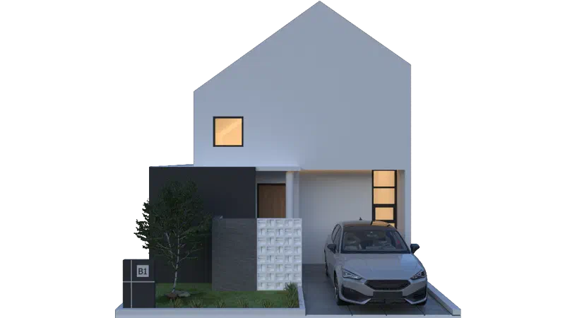 Ilustrasi rumah Teraside Residence tipe B